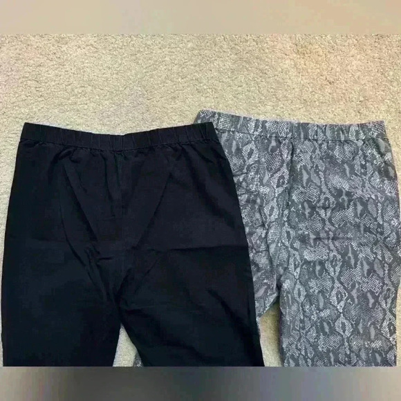 Isaac Mizrahi Live! Tall 24/7 Stretch Ankle Pants Size 14 Tall TWO PAIR Snake - Picture 4 of 16